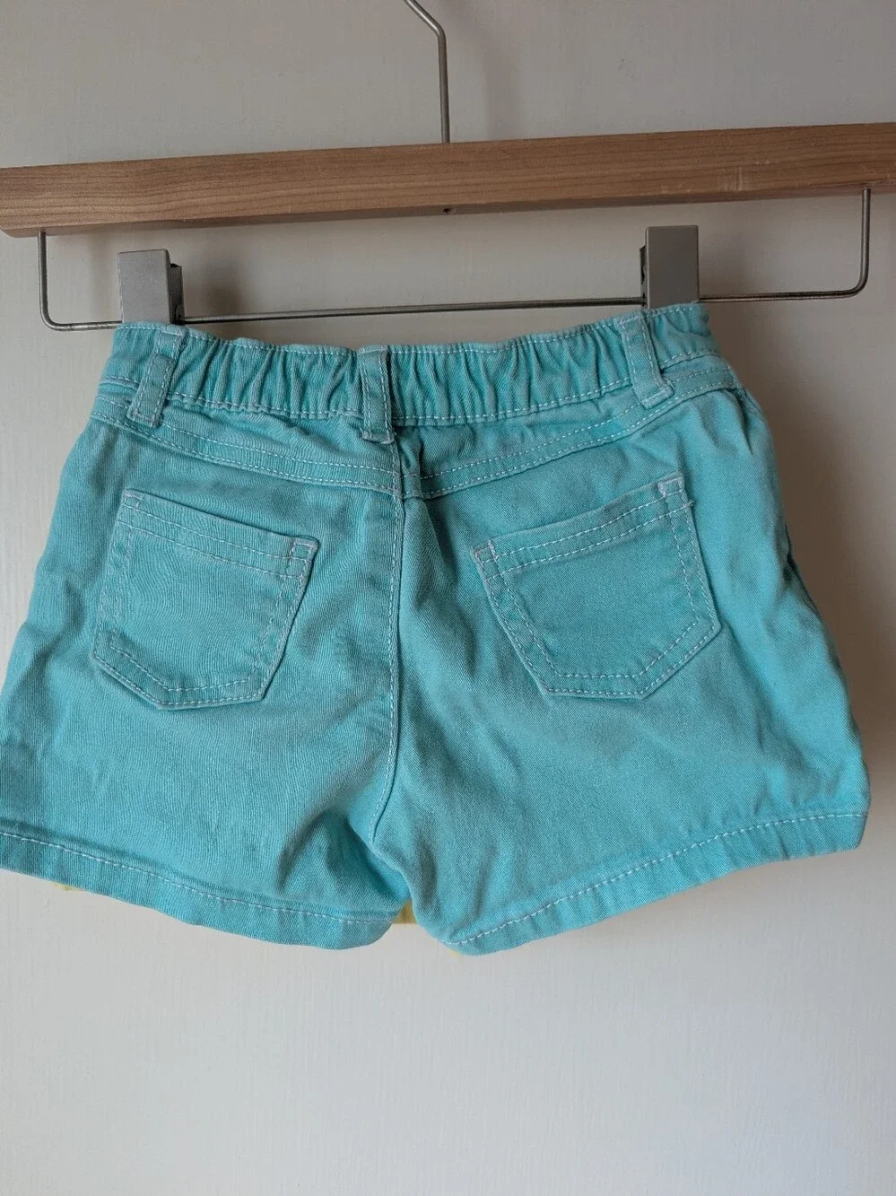 Carter's Teal and Yellow Girls' Cotton Shorts Duo